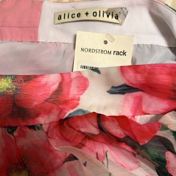 Alice + Olivia Katz Floral Sunburst Pleated Maxi Skirt Size 14 NWT $695 - Picture 8 of 9